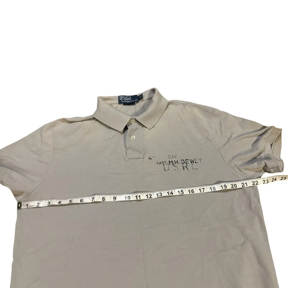 Polo Ralph Lauren Custom Fit Polo Shirt 4th‎ Div Aircrewman Mens Large